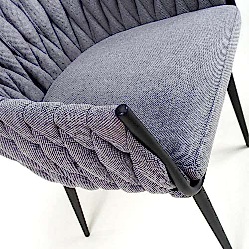 Pandora Braided Grey Dining Chairs - Sold In Pairs - The Furniture Mega Store 