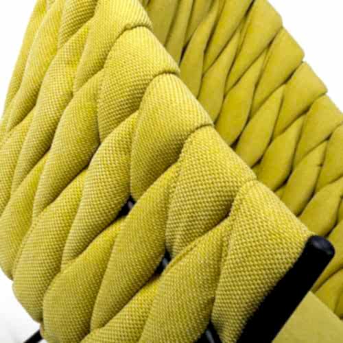 Pandora Braided Yellow Dining Chairs - Sold In Pairs - The Furniture Mega Store