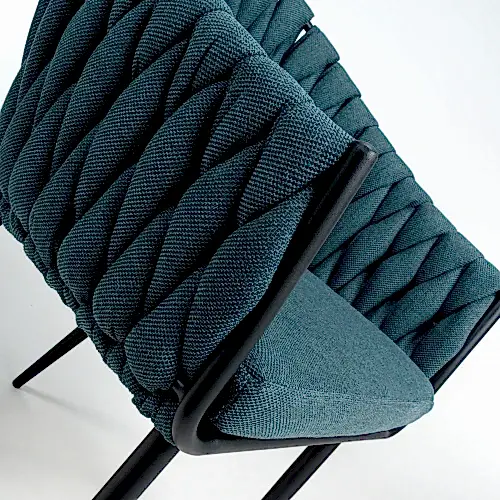 Pandora Braided Blue Dining Chairs - Sold In Pairs - The Furniture Mega Store 