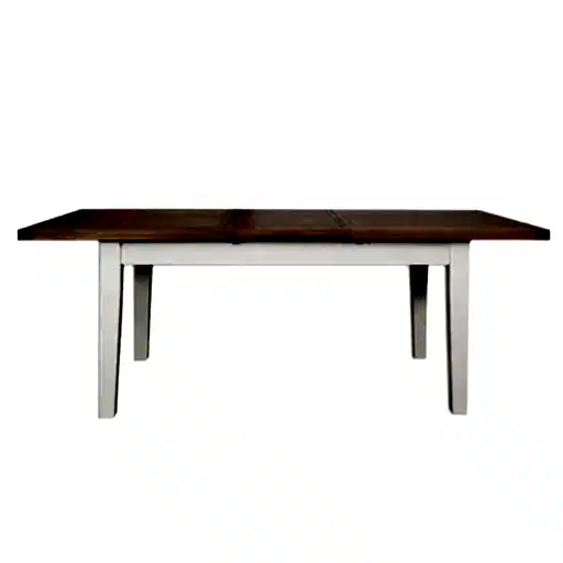 St.Ives White Painted & Oak 1.2 Extendable Dining Table - The Furniture Mega Store 