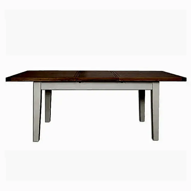 St.Ives White Painted & Oak 1.2 Extendable Dining Table - The Furniture Mega Store 