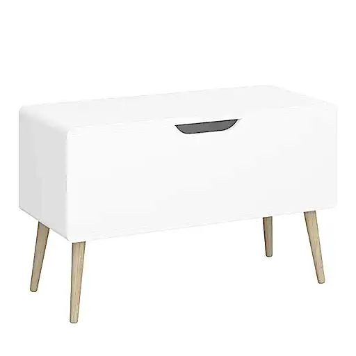 Gaia Toy Storage / Blanket Box - Pure White - The Furniture Mega Store