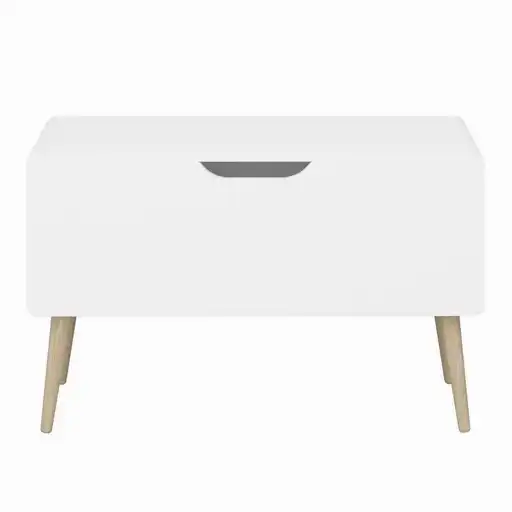 Gaia Toy Storage / Blanket Box - Pure White - The Furniture Mega Store