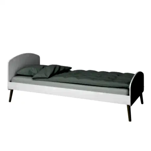 Gaia Single Bed - Pure White - The Furniture Mega Store