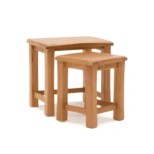 Breeze Oak Nest of Tables - The Furniture Mega Store