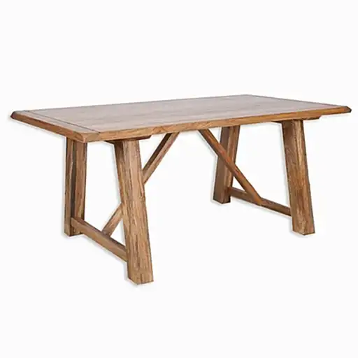 Bombay Mango Wood Dining Set with 2 Wooden & 2 Fabric Chairs & Bench - The Furniture Mega Store 