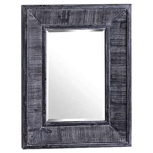 Arthur Grey Large Wooden Wall Mirror - The Furniture Mega Store 