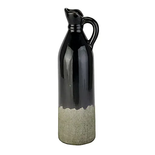 Decorative Tall Navy Stoneware Jug - The Furniture Mega Store 