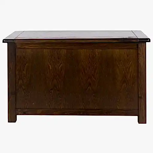 Boston Dark Wood Bedroom Ottoman Storage Box - The Furniture Mega Store