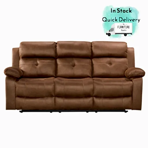 Berlin Fabric Manual Recliner Sofa Collection - Choice Of Colours - The Furniture Mega Store 