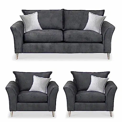 Gabrielle 3 Seater Sofa & 2 Armchairs - Set - The Furniture Mega Store