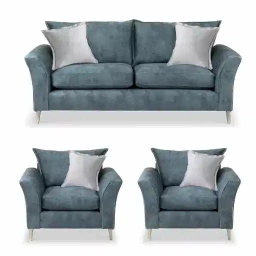 Gabrielle 3 Seater Sofa & 2 Armchairs - Set - The Furniture Mega Store