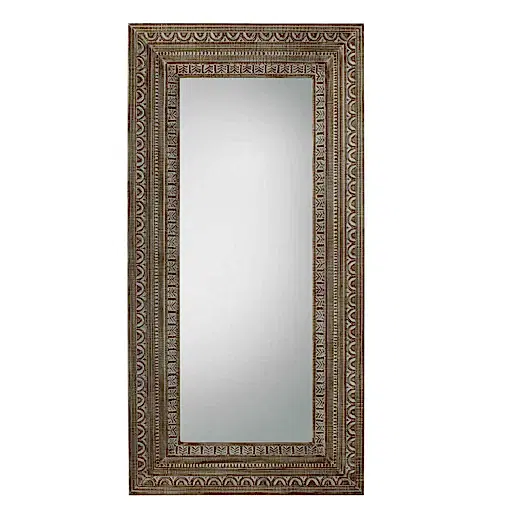 Agara Carved Detail Large Leaner Mirror - The Furniture Mega Store 