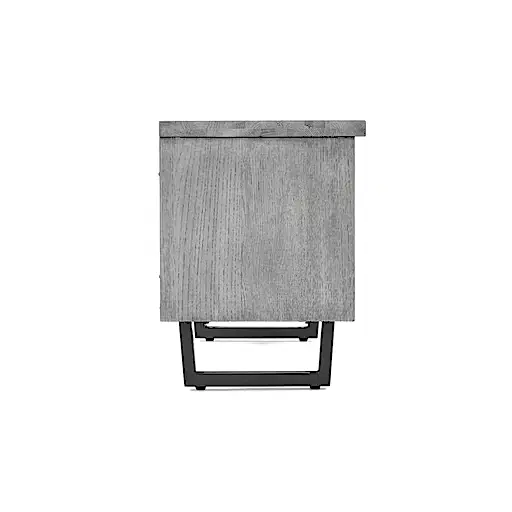 Dalston Grey Oak Large TV Unit, 130cm with Storage for Television Upto 50in Plasma - The Furniture Mega Store 