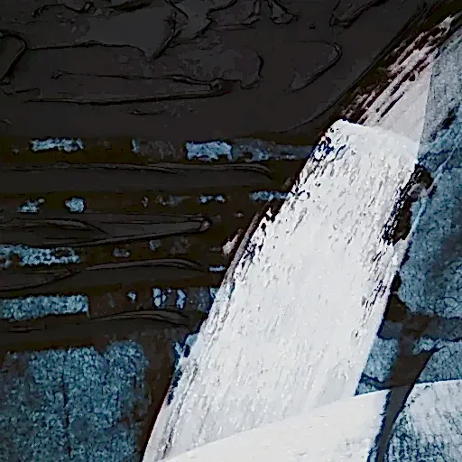 Astratto Abstract Blue & Black Wall Art - The Furniture Mega Store 