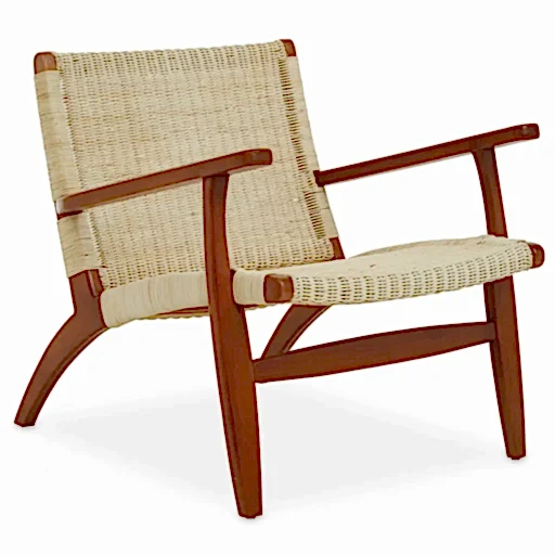 Juan Woven Chair In Natural Rattan - The Furniture Mega Store