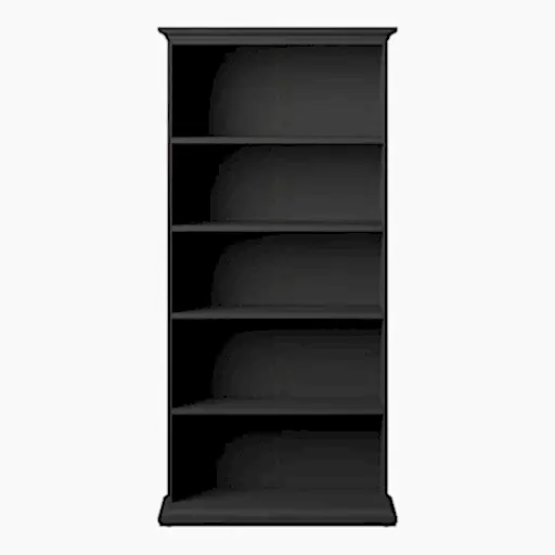 Parisian Tall Bookcase in Matt Grey - The Furniture Mega Store 