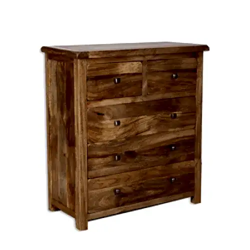 Bombay Mango Wood 2+3 Drawer Chest - The Furniture Mega Store 