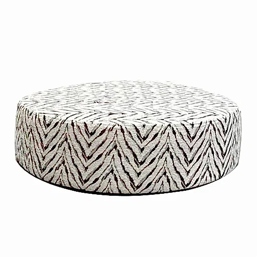 Aaron Round Accent Footstool - Choice Of Static or Swivel Base - The Furniture Mega Store