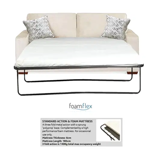 Chicago Sofa Bed Collection - Choice Of Sizes & Fabrics - The Furniture Mega Store