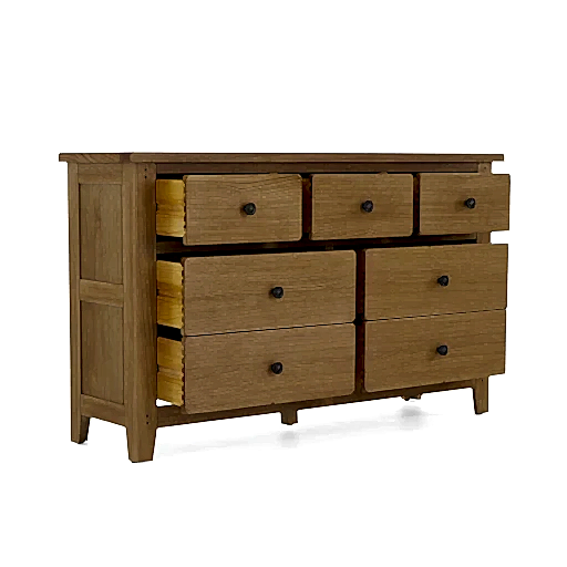 Barnham Oak 3 Over 4 Chest Of Drawers - The Furniture Mega Store 