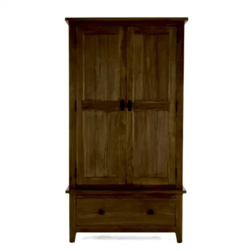 Barnham Oak Gents 2 Door Wardrobe - The Furniture Mega Store 