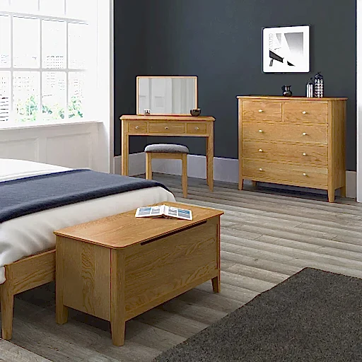 Bath Oak Blanket Box - The Furniture Mega Store