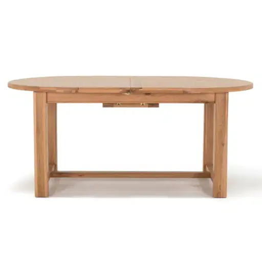 Breeze Oak 180cm-220cm Oval Extending Dining Table - The Furniture Mega Store 