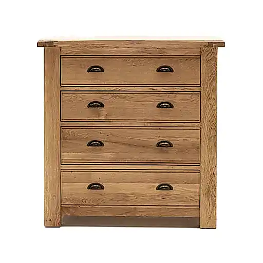 Breeze Oak 4 Drawer Chest - The Furniture Mega Store 