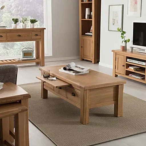 Breeze Oak Display Cabinet - The Furniture Mega Store