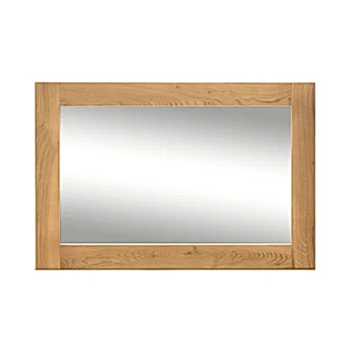 Breeze Oak Rectangular Wall Mirror - The Furniture Mega Store