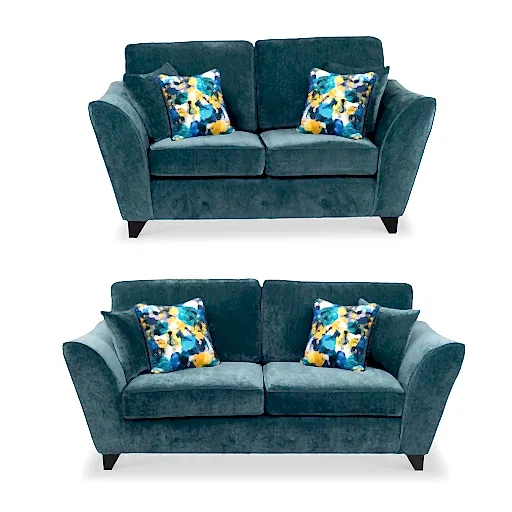 Canterbury 2 & 3 Seater Fabric Sofa Set - Choice Of Colours - The Furniture Mega Store