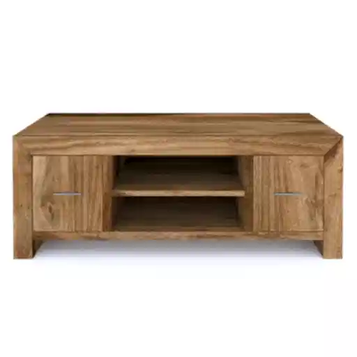 Cuban Mango Wood Plasma TV Cabinet - 120cm - The Furniture Mega Store 