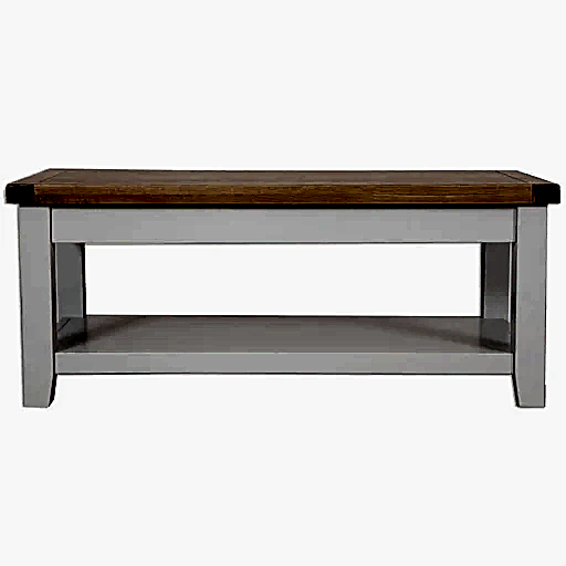 St.Ives French Grey & Oak Coffee Table - The Furniture Mega Store 