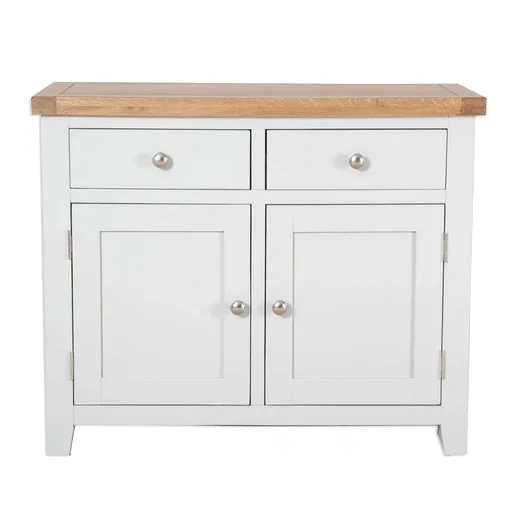 St.Ives French Grey & Oak 2 Door 2 Drawer Medium Sideboard - The Furniture Mega Store 
