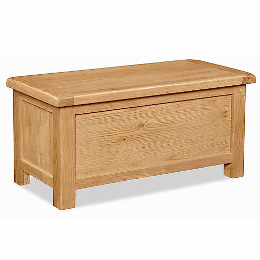 Sailsbury Solid Oak Blanket Box - The Furniture Mega Store