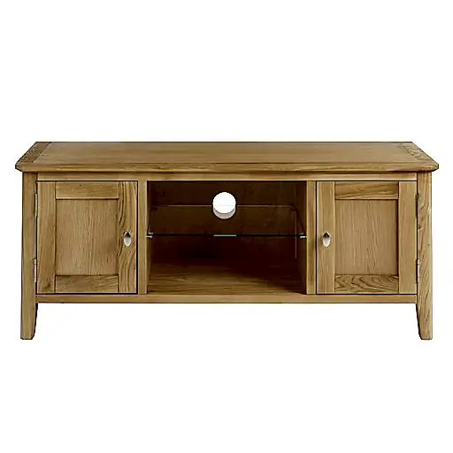 Bath Oak Large TV Unit - 120cm - The Furniture Mega Store 