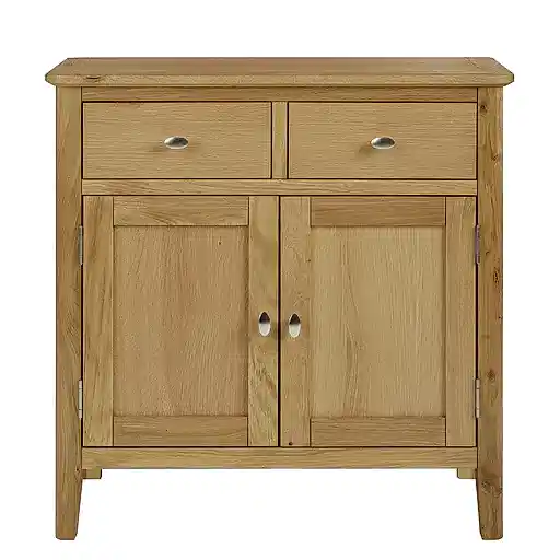 Bath Oak Compact Sideboard with 2 Doors - The Furniture Mega Store 