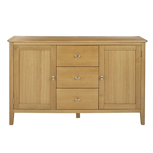 Bath Oak 2 Doors & 3 Drawers Large Sideboard - The Furniture Mega Store 
