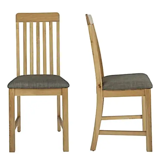 Bath Oak Slat Back Dining Chairs - Sold In Pairs - The Furniture Mega Store