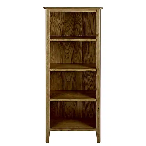 Bath Oak Narrow Bookcase -140cm - The Furniture Mega Store 