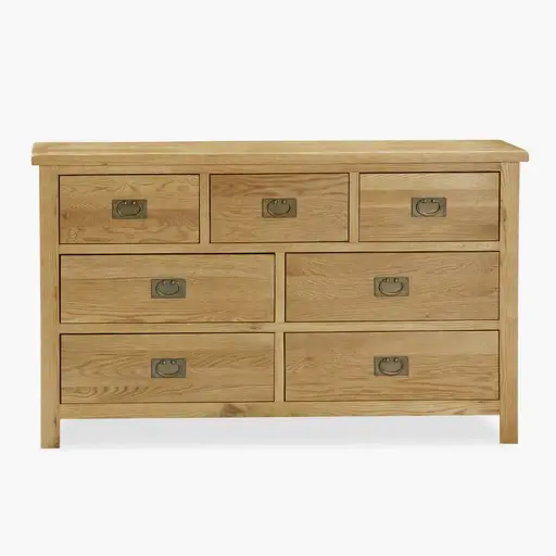 Addison Lite Natural Oak Chest of Drawers, 3 + 4 Drawers - The Furniture Mega Store 