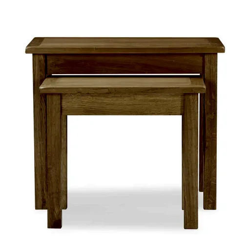 Addison Lite Natural Oak Nest of 2 Tables - The Furniture Mega Store 