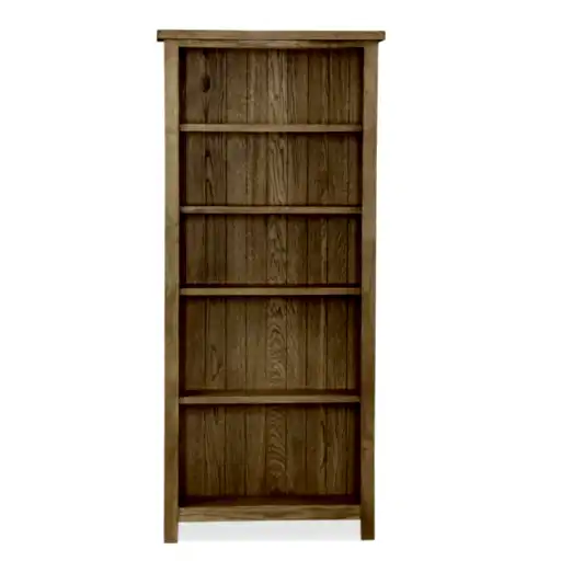 Addison Lite Natural Oak Bookcase, Tall Wide with 4 Shelves - The Furniture Mega Store 