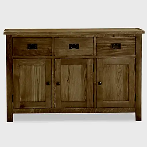 Addison Lite Natural Oak Large Sideboard with 3 Doors - The Furniture Mega Store 