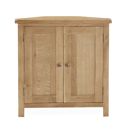 Addison Lite Natural Oak Corner Cupboard - The Furniture Mega Store 
