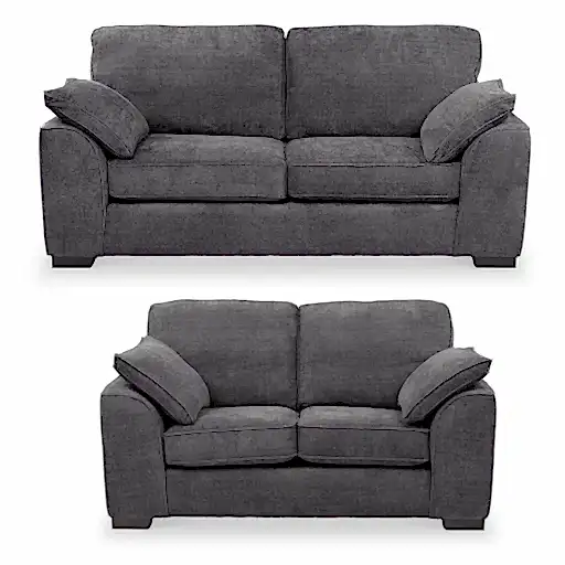 Odette Fabric 3 Seater & 2 Seater Sofa Set - Choice Of Colours - The Furniture Mega Store