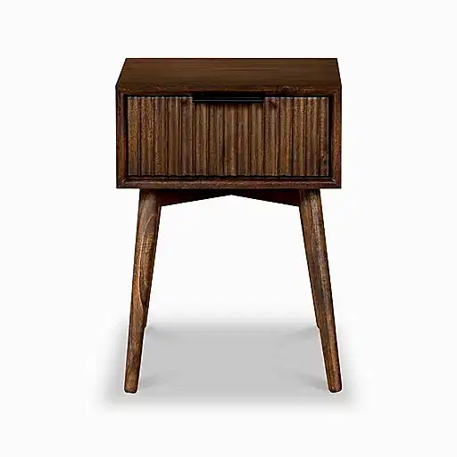 Strand Walnut 1 Drawer Side Table - The Furniture Mega Store 
