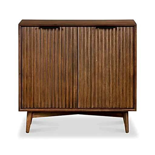 Strand Walnut 2 Door Compact Hall Cupboard - The Furniture Mega Store 
