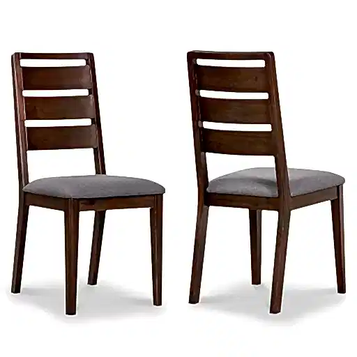 Strand Walnut Ladder Back Dining Chair - Sold In Pairs - The Furniture Mega Store 